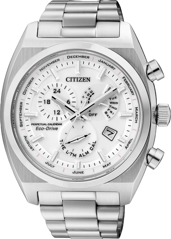 Citizen,Eco-Drive 43mm,43mm,Stainless Steel,White,Sapphire,Crystal Glass,Closed,BL8130,BL8130-59A