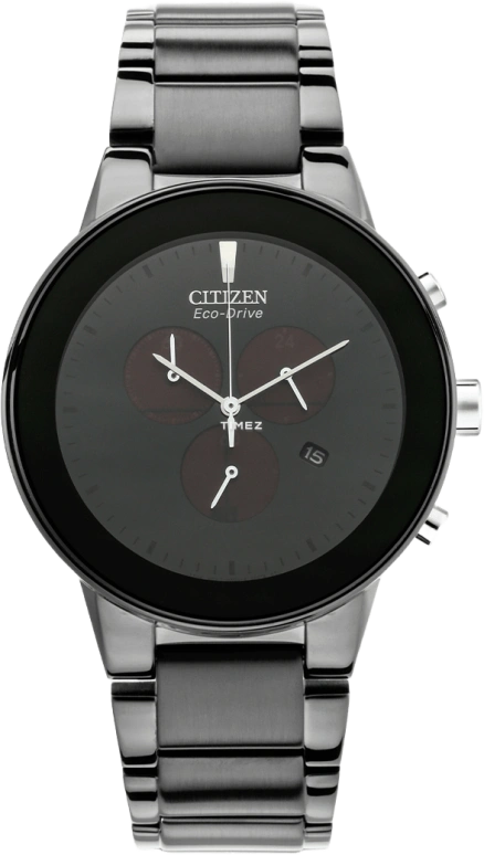 Citizen,Other 43mm,43mm,Stainless Steel,Black,Quartz,AT2245,AT2245-57E