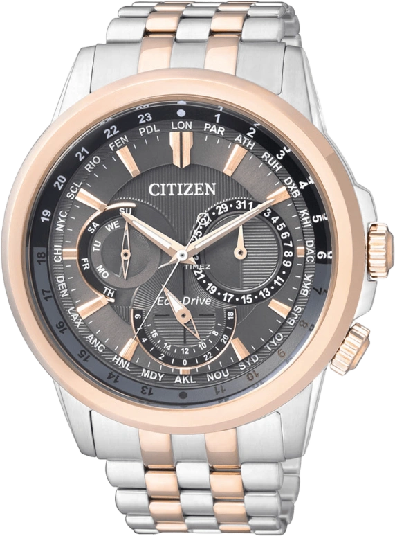 Citizen,Eco-Drive 44.30mm,44.30mm,Stainless Steel,Rose Gold,Black,Sapphire,Crystal Glass,Rose Gold,BU2026,BU2026-65H