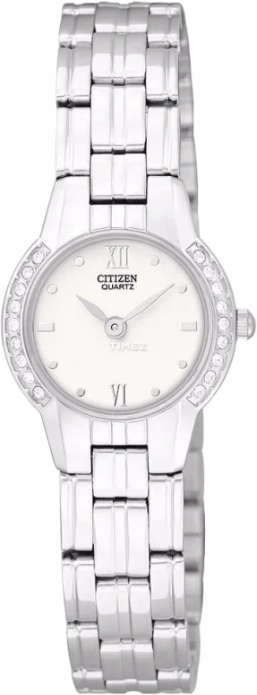 Citizen,Quartz 22mm,22mm,Stainless Steel,White,Quartz,Sapphire,Crystal Glass,Round,EK1160,EK1160-51A
