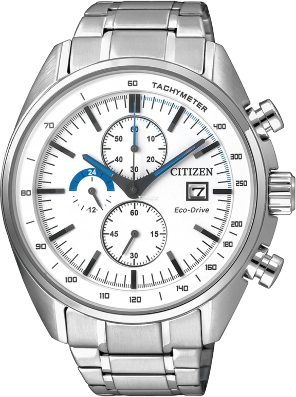 Citizen,Eco-Drive 46mm,46mm,Stainless Steel,White,Crystal Glass,CA0590,CA0590-58A