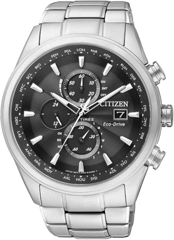 Citizen,Eco-Drive 43mm,43mm,Stainless Steel,Black,Sapphire,AT8015,AT8015-54E