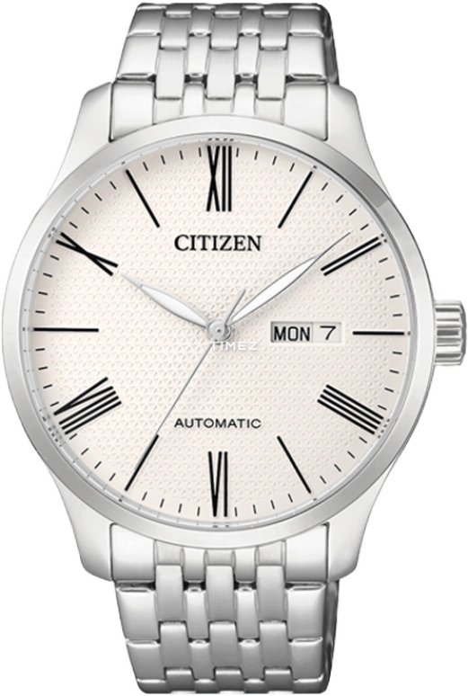 Citizen,Other 40mm,40mm,Stainless Steel,White,Hardlex,Crystal Glass,NH8350,NH8350-59AB