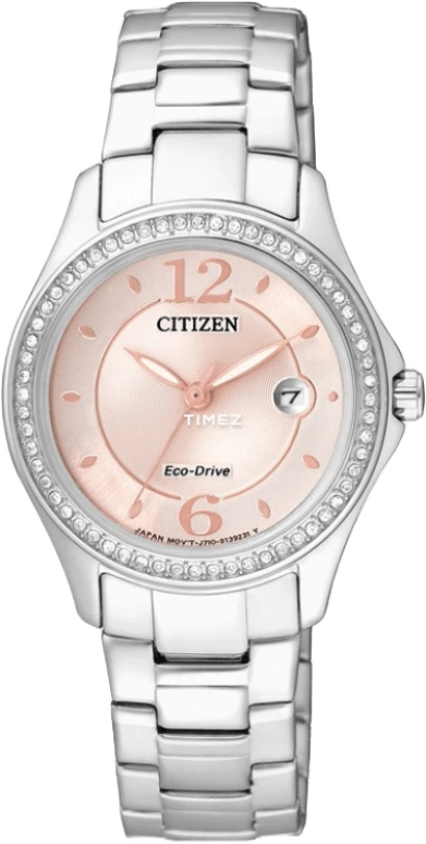 Citizen,Eco-Drive 29mm,29mm,Stainless Steel,Pink,Crystal Glass,Closed,FE1140,FE1140-51X