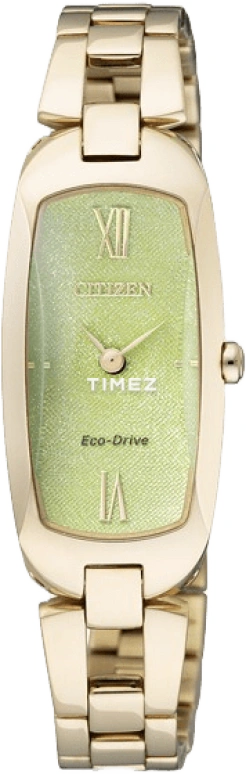 Citizen,Eco-Drive 18mm,18mm,Stainless Steel,Green,Sapphire,Crystal Glass,Champagne,EX1102,EX1102-55W