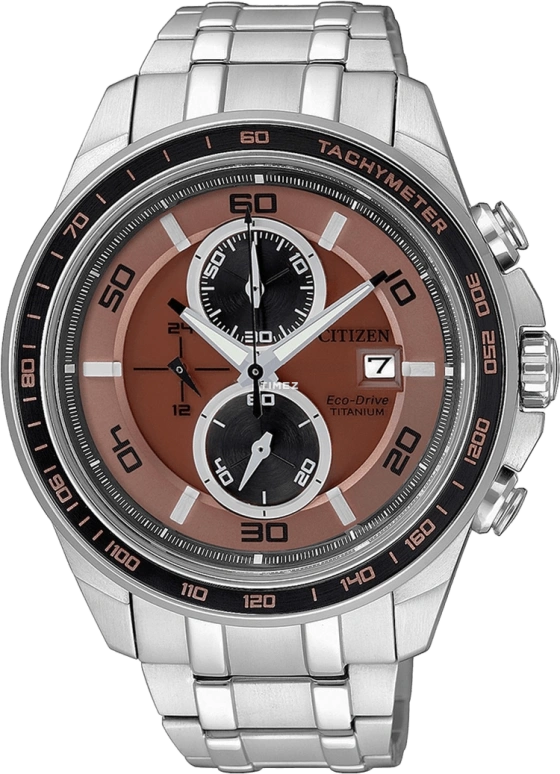 Citizen,Eco-Drive 44mm,44mm,Titanium,Coffee,Brown,Quartz,CA0347,CA0347-56W