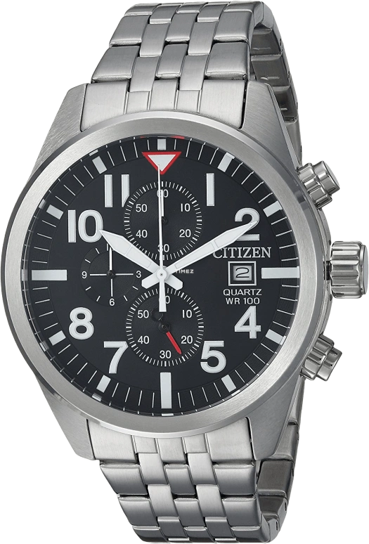 Citizen,Quartz 43mm,43mm,Stainless Steel,Black,Quartz,AN3620,AN3620-51E