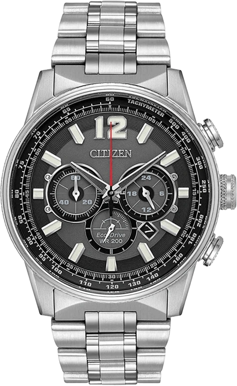 Citizen,Other 43mm,43mm,Stainless Steel,Black,Quartz,CA4370,CA4370-52E
