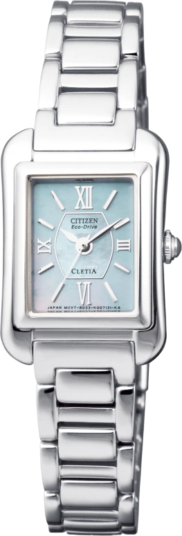 Citizen,Other 22x19mm,22x19mm,Stainless Steel,Silver White,Quartz,In-house Caliber,Hardlex,Crystal Glass,EW5290,EW5290-58L