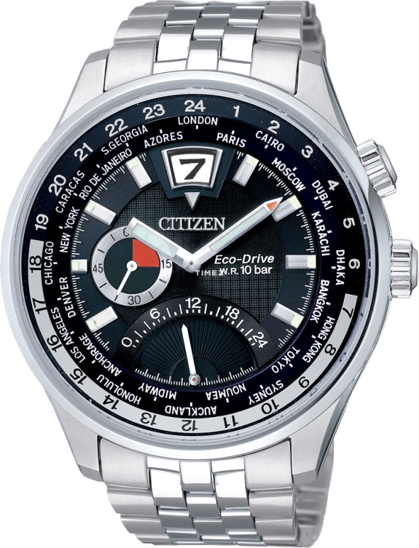 Citizen,Eco-Drive 43mm,43mm,Stainless Steel,Black,Quartz,In-house Caliber,Sapphire,Crystal Glass,BR0015,BR0015-52E