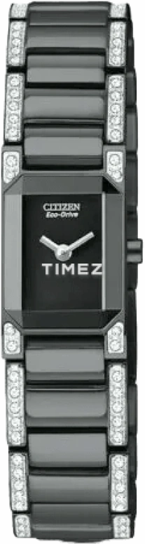 Citizen,Eco-Drive 15mm,15mm,Stainless Steel,Black,Quartz,Sapphire,Crystal Glass,Square,EG2777,EG2777-53E