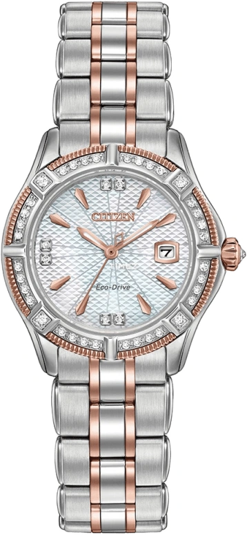 Citizen,Other 29mm,29mm,Stainless Steel,Bi-color,Quartz,EW2276,EW2276-80D