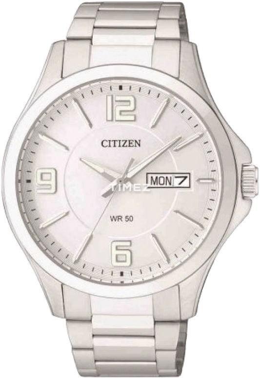 Citizen,Quartz 42mm,42mm,Stainless Steel,White,Quartz,BF2001,BF2001-55A