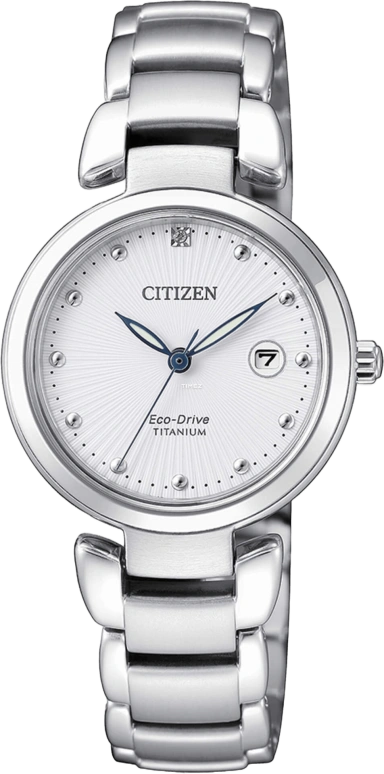 Citizen,Eco-Drive 29mm,29mm,Titanium Gold,White,Quartz,In-house Caliber,Sapphire,Crystal Glass,EW2500,EW2500-88A