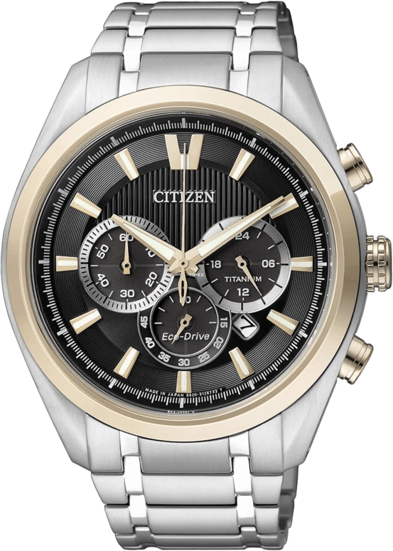 Citizen,Eco-Drive 43mm,43mm,Titanium Gold,Black,Quartz,In-house Caliber,Sapphire,Crystal Glass,CA4014,CA4014-57E