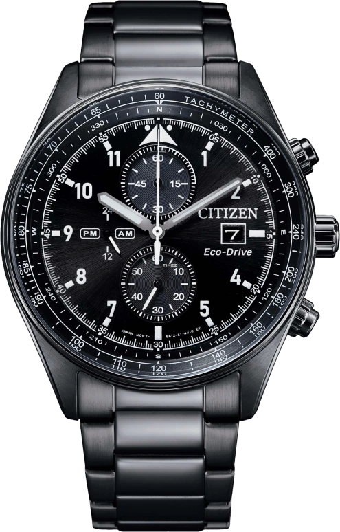 Citizen,Eco-Drive 43mm,43mm,Stainless Steel,Black,Quartz,In-house Caliber,Crystal Glass,CA0775,CA0775-87E