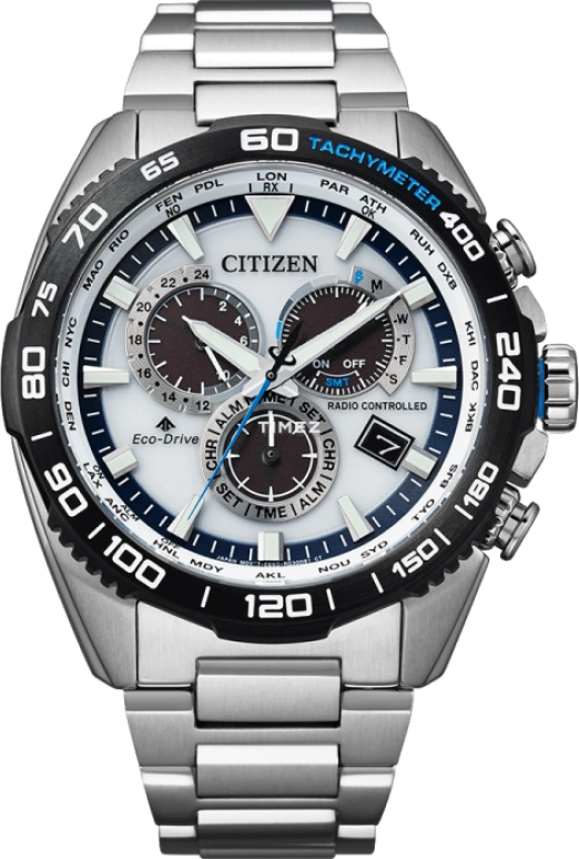 Citizen,Quartz 44.60mm,44.60mm,Stainless Steel,White,Quartz,CB5034,CB5034-91A