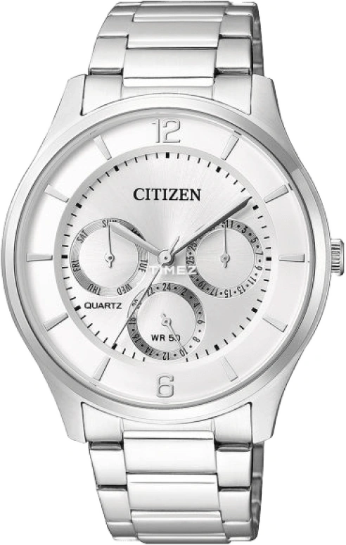 Citizen,Quartz 39mm,39mm,Stainless Steel,White,Quartz,AG8351,AG8351-86A