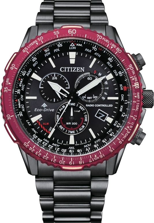 Citizen,Eco-Drive 46mm,46mm,Stainless Steel,Black,Quartz,In-house Caliber,Sapphire,CB5009,CB5009-55E