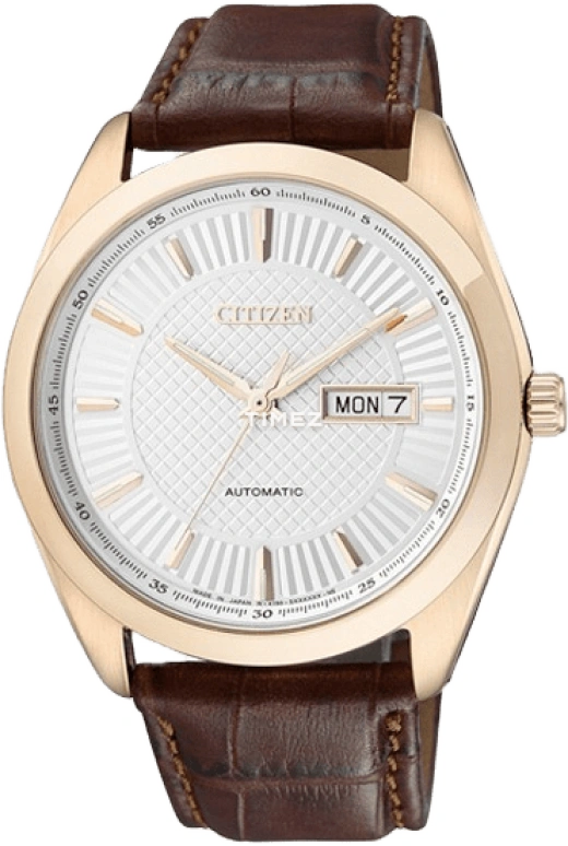 Citizen,Other 41mm,41mm,Stainless Steel,Rose Gold,White,Automatic,In-house Caliber,Sapphire,Crystal Glass,NP4013,NP4013-06AB