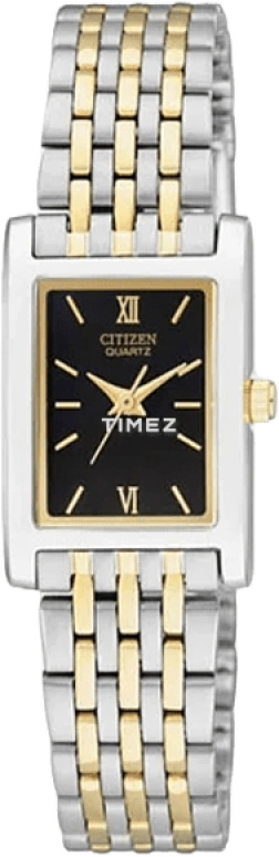 Citizen,Quartz 25mm,25mm,Stainless Steel,Black,Quartz,Sapphire,Crystal Glass,Square,EJ6054,EJ6054-57E