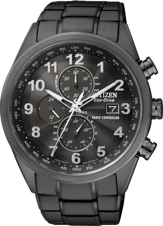 Citizen,Eco-Drive 42.50mm,42.50mm,Stainless Steel,Black,Sapphire,Closed,AT8105,AT8105-53E