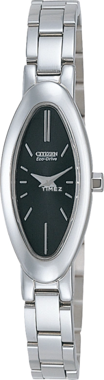 Citizen,Eco-Drive 35x16mm,35x16mm,Stainless Steel,Black,Crystal Glass,EG2110,EG2110-60E