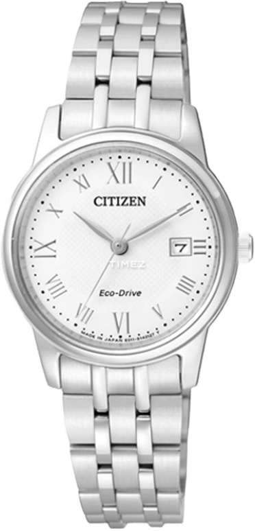 Citizen,Eco-Drive 27.60mm,27.60mm,Stainless Steel,White,Sapphire,Crystal Glass,EW2310,EW2310-59A