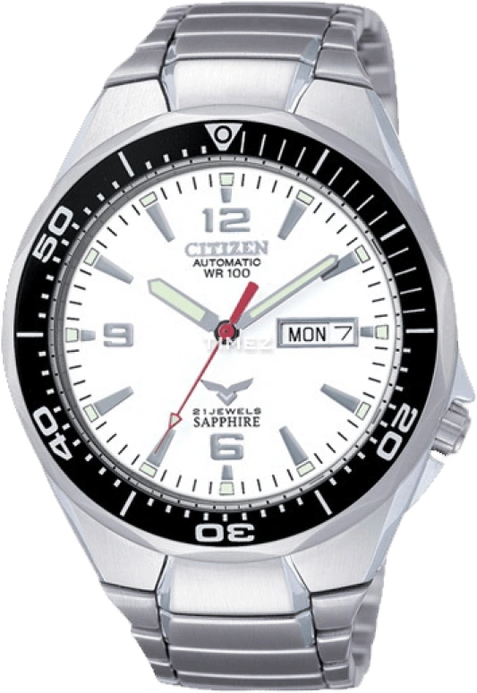 Citizen,Other 41mm,41mm,Stainless Steel,White,Sapphire,Crystal Glass,Open,NH8230,NH8230-51AB