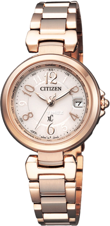 Citizen,Eco-Drive 27mm,27mm,Stainless Steel,Pink Gold,Gold,Sapphire,EC1032,EC1032-54W