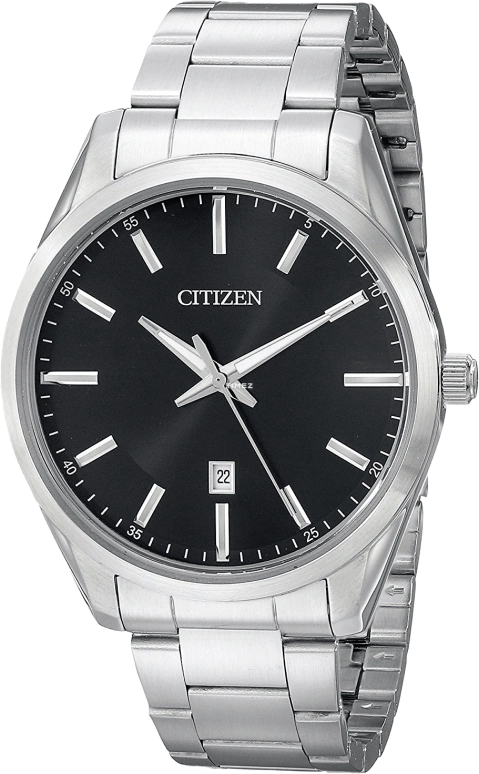 Citizen,Quartz 42mm,42mm,Stainless Steel,Black,Quartz,BI1030,BI1030-53E
