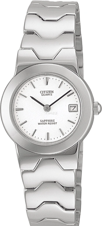 Citizen,Other 25.40mm,25.40mm,Stainless Steel,White,Quartz,In-house Caliber,Sapphire,Crystal Glass,EU1750,EU1750-54A