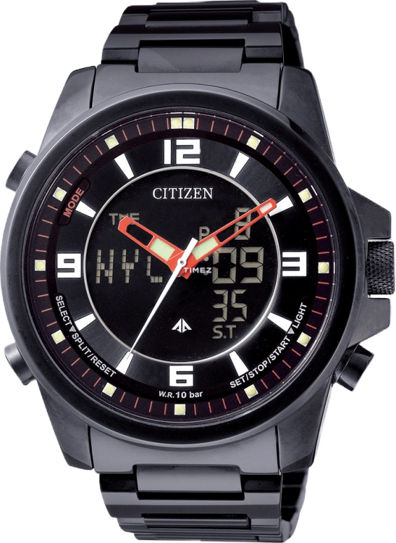 Citizen,Quartz ,Stainless Steel,Black,Quartz,In-house Caliber,Hardlex,Crystal Glass,JN5009,JN5009-51E