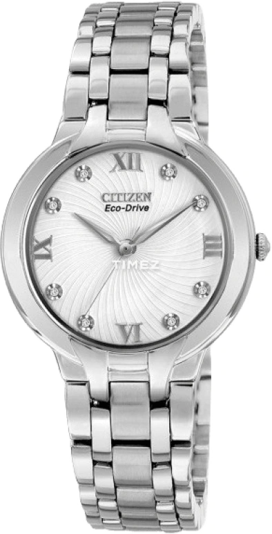 Citizen,Eco-Drive 29mm,29mm,Stainless Steel,White,Quartz,EM0130,EM0130-54A