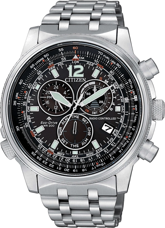 Citizen,Eco-Drive 45mm,45mm,Stainless Steel,Black,Quartz,CB5860,CB5860-86E