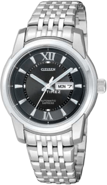 Citizen,Other 32mm,32mm,Stainless Steel,Black,Automatic,In-house Caliber,Sapphire,Crystal Glass,PD3420,PD3420-53E