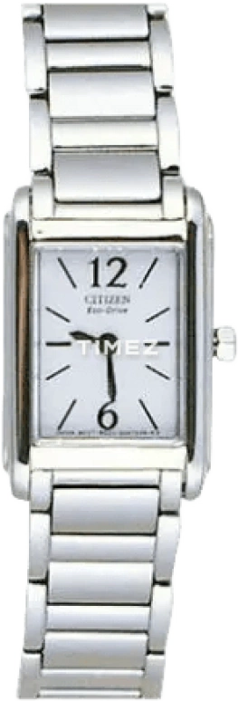 Citizen,Eco-Drive ,Stainless Steel,White,Sapphire,Crystal Glass,Square,Silver,EW9241,EW9241-51A