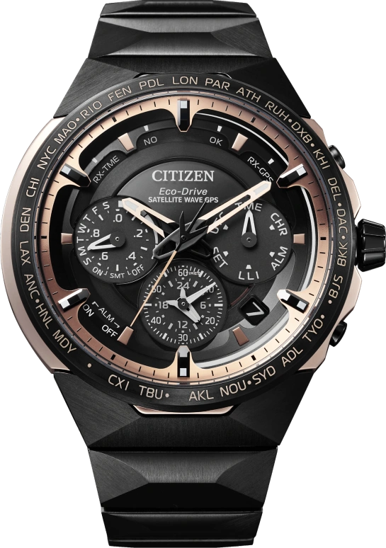 Citizen,Eco-Drive 47.50mm,47.50mm,Titanium Gold,Black,Quartz,In-house Caliber,Sapphire,Crystal Glass,CC4025,CC4025-82E