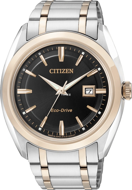 Citizen,Eco-Drive 44mm,44mm,Stainless Steel,Rose Gold,Black,Sapphire,Crystal Glass,Rose Gold,AW1114,AW1114-51E