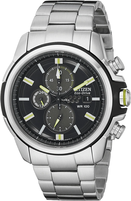 Citizen,Eco-Drive 44mm,44mm,Stainless Steel,Black,Hardlex,Crystal Glass,CA0428,CA0428-56E