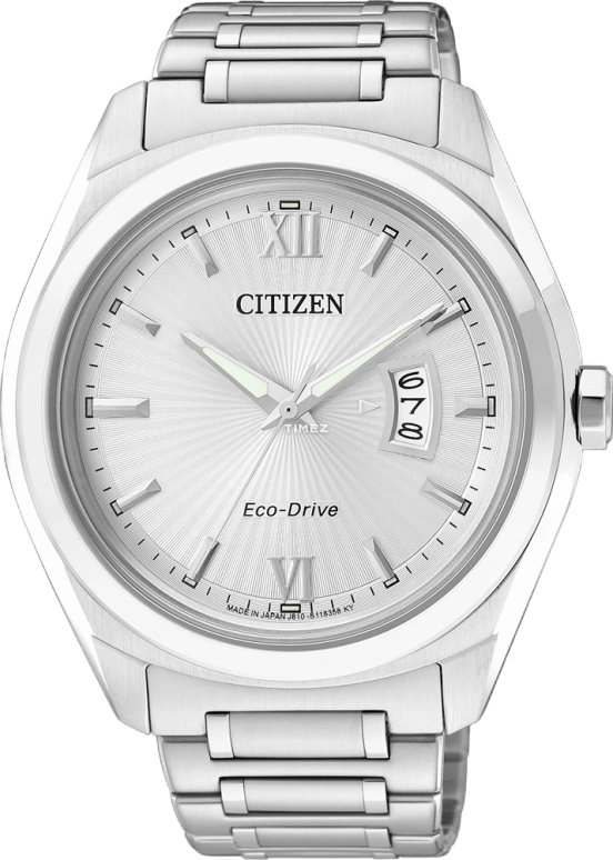Citizen,Eco-Drive 44mm,44mm,Stainless Steel,White,Sapphire,Crystal Glass,AW1100,AW1100-56A