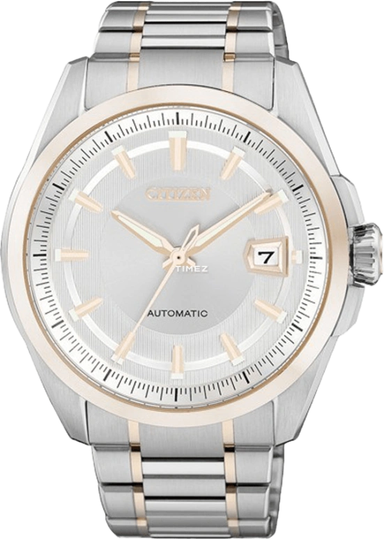 Citizen,Other 43mm,43mm,Stainless Steel,Rose Gold,Silver White,Sapphire,Rose Gold,NB0064,NB0064-50A