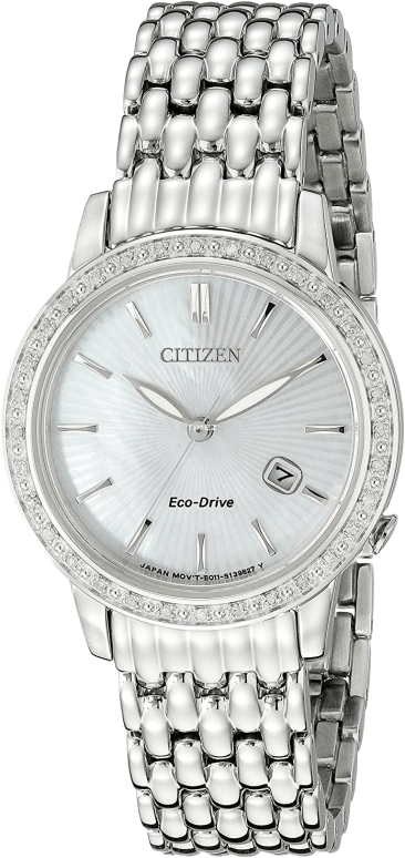 Citizen,Other 29mm,29mm,Stainless Steel,White,Quartz,In-house Caliber,Sapphire,Crystal Glass,EW2280,EW2280-58D