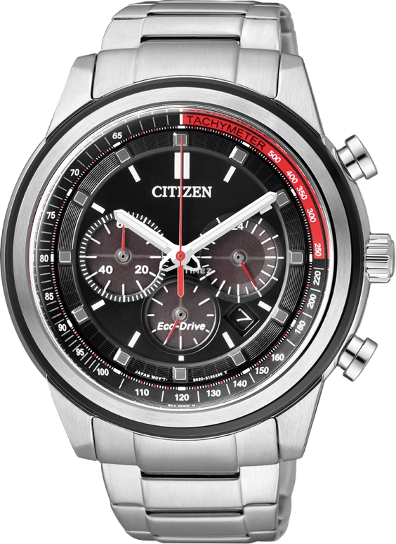 Citizen,Eco-Drive 44mm,44mm,Stainless Steel,Black,Crystal Glass,CA4034,CA4034-50F