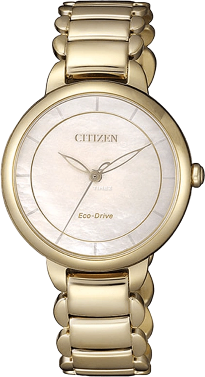 Citizen,Other 31mm,31mm,Stainless Steel,Rose Gold,Silver White,Quartz,In-house Caliber,Sapphire,EM0673,EM0673-83D