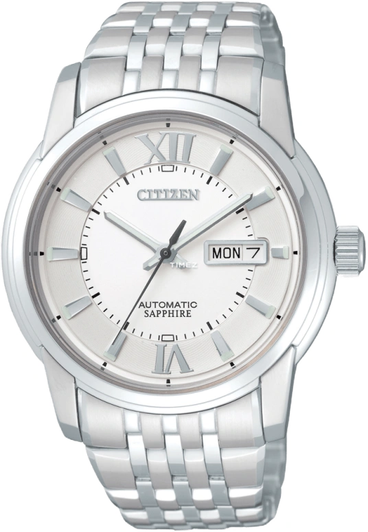 Citizen,Other 40mm,40mm,Stainless Steel,White,Sapphire,Crystal Glass,NH8330,NH8330-56AB