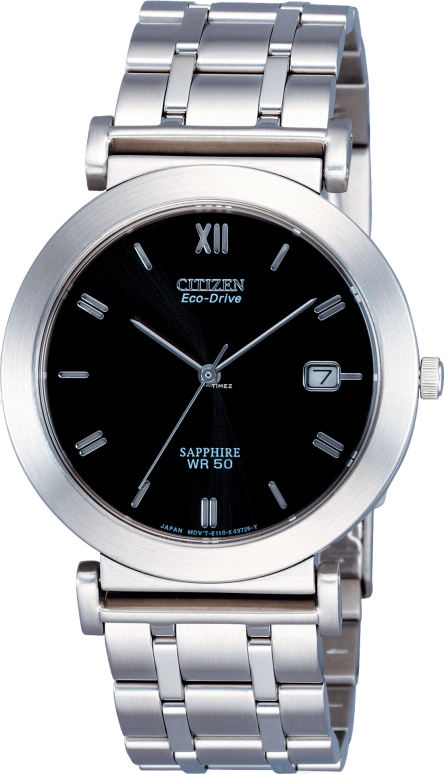 Citizen,Eco-Drive 35mm,35mm,Stainless Steel,Black,Quartz,In-house Caliber,Sapphire,Crystal Glass,BM0280,BM0280-53E