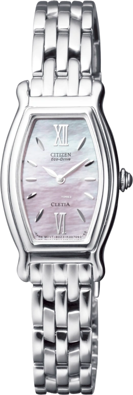 Citizen,Eco-Drive ,Stainless Steel,White,Crystal Glass,Mother of Pearl,EW8900,EW8900-52W