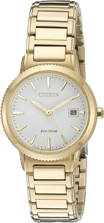 Citizen,Other 27mm,27mm,Stainless Steel,White,Quartz,EW2372,EW2372-51A
