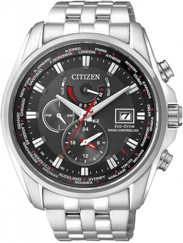 Citizen,Other 44mm,44mm,Stainless Steel,Black,Quartz,AT9030,AT9030-55E